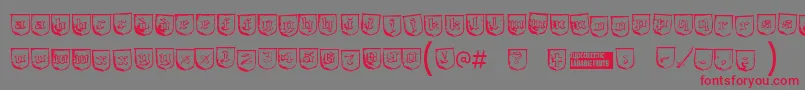 Trollbai-fontti – punaiset fontit harmaalla taustalla