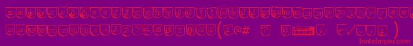 Trollbai Font – Red Fonts on Purple Background