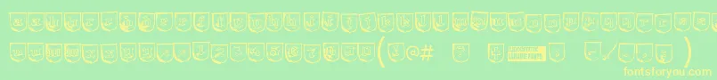 Trollbai Font – Yellow Fonts on Green Background