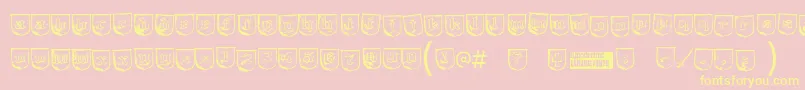 Trollbai Font – Yellow Fonts on Pink Background