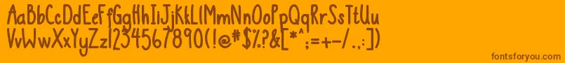 DjbThisIsMe2 Font – Brown Fonts on Orange Background