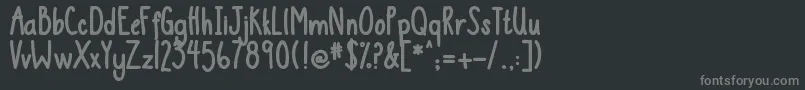 Fonte DjbThisIsMe2 – fontes cinzas em um fundo preto