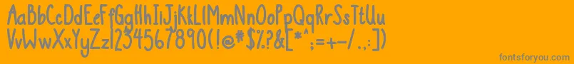 DjbThisIsMe2 Font – Gray Fonts on Orange Background