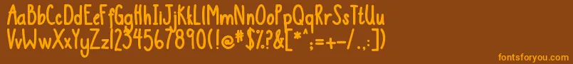 DjbThisIsMe2 Font – Orange Fonts on Brown Background