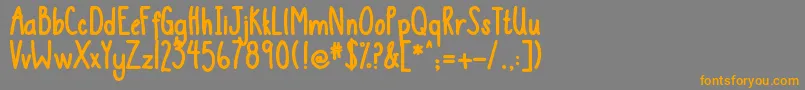Weitere Informationen zur DjbThisIsMe2-Schriftart DjbThisIsMe2-Schriftart – Orangefarbene Schriften auf grauem Hintergrund