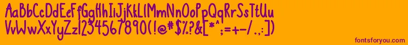 Police DjbThisIsMe2 – polices violettes sur fond orange