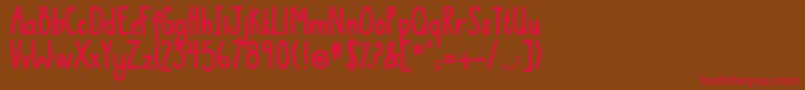 DjbThisIsMe2 Font – Red Fonts on Brown Background