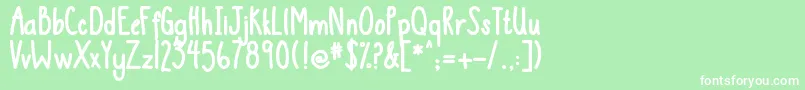 DjbThisIsMe2 Font – White Fonts on Green Background