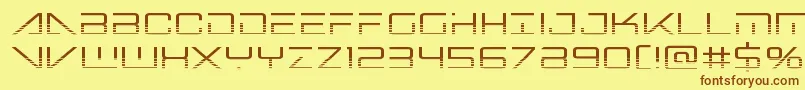 Bansheepilothalf-fontti – ruskeat fontit keltaisella taustalla