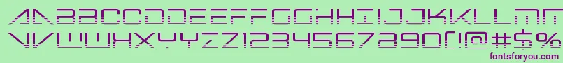 フォントBansheepilothalf – 緑の背景に紫のフォント