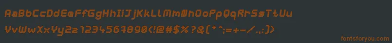 Шрифт WebpixelBitmapBlackItalic – коричневые шрифты на чёрном фоне