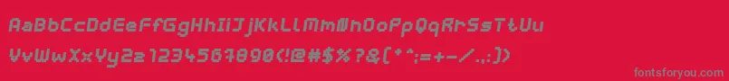 Шрифт WebpixelBitmapBlackItalic – серые шрифты на красном фоне
