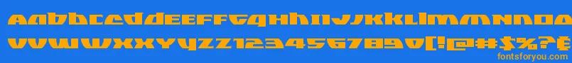 Blackbishopexpand Font – Orange Fonts on Blue Background