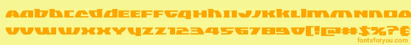 Police Blackbishopexpand – polices orange sur fond jaune