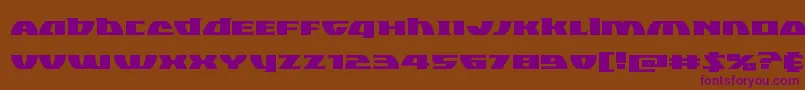 Blackbishopexpand Font – Purple Fonts on Brown Background