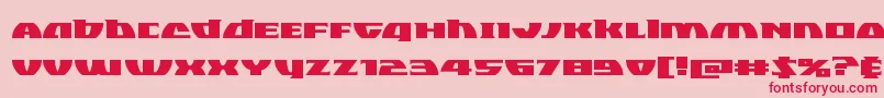 Blackbishopexpand Font – Red Fonts on Pink Background