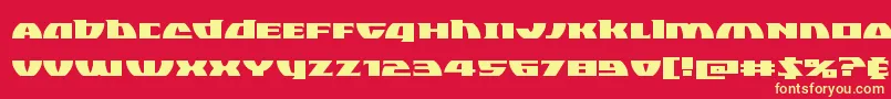 Blackbishopexpand Font – Yellow Fonts on Red Background