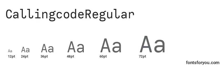sizes of callingcoderegular font, callingcoderegular sizes