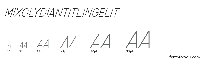 sizes of mixolydiantitlingelit font, mixolydiantitlingelit sizes
