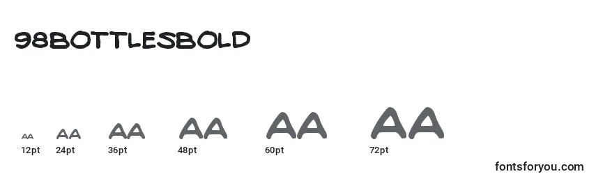 sizes of 98bottlesbold font, 98bottlesbold sizes