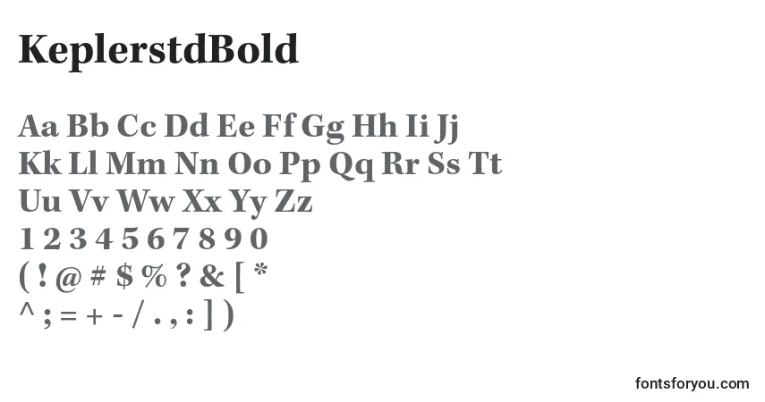 Шрифт KeplerstdBold – алфавит, цифры, специальные символы