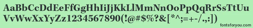 KeplerstdBold Font – Black Fonts on Green Background