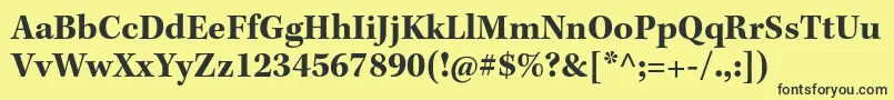 KeplerstdBold Font – Black Fonts on Yellow Background
