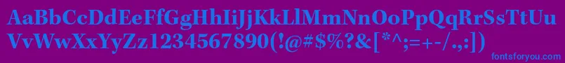 KeplerstdBold Font – Blue Fonts on Purple Background