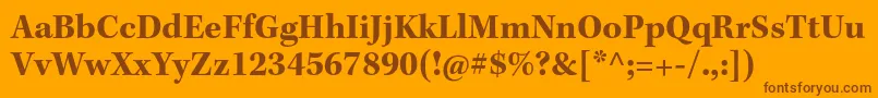 KeplerstdBold Font – Brown Fonts on Orange Background