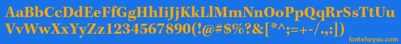 KeplerstdBold Font – Orange Fonts on Blue Background