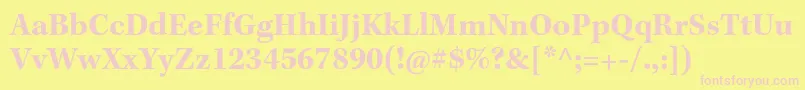 KeplerstdBold Font – Pink Fonts on Yellow Background