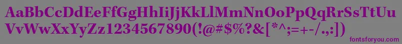 KeplerstdBold Font – Purple Fonts on Gray Background