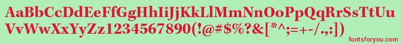 KeplerstdBold Font – Red Fonts on Green Background