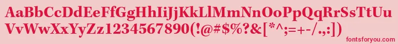 KeplerstdBold Font – Red Fonts on Pink Background