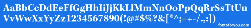 フォントKeplerstdBold – 青い背景に白い文字