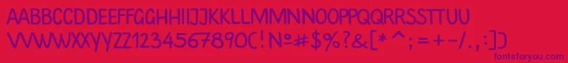 フォントPlainscriptc – 赤い背景に紫のフォント