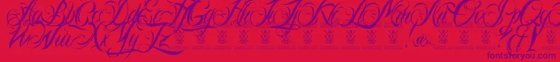 fuente Ninascriptdemo – Fuentes Moradas Sobre Fondo Rojo
