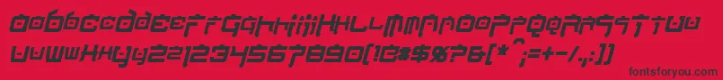 fuente NipponTechCondensedBoldItalic – Fuentes Negras Sobre Fondo Rojo