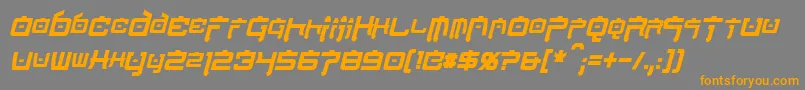 NipponTechCondensedBoldItalic Font – Orange Fonts on Gray Background