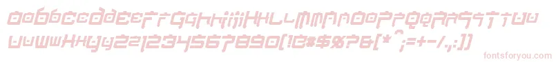 NipponTechCondensedBoldItalic Font – Pink Fonts on White Background