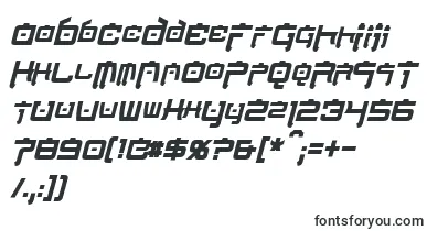  NipponTechCondensedBoldItalic font
