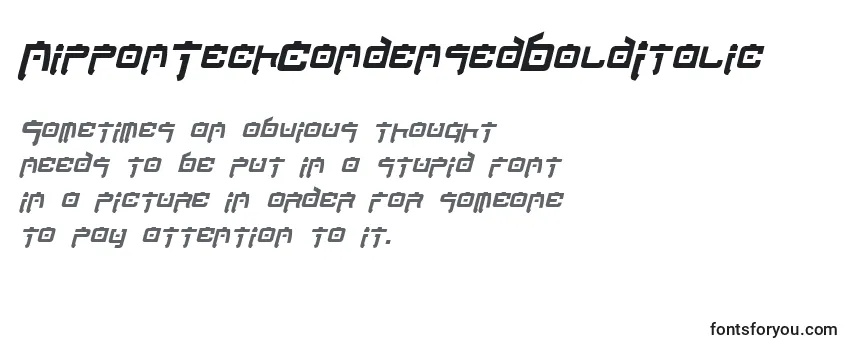 NipponTechCondensedBoldItalic-fontti