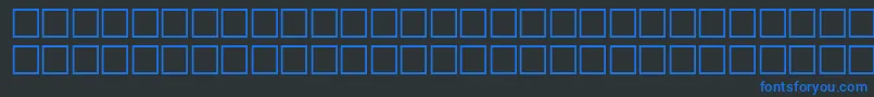 Czcionka McsHor1SUNormal2000 – niebieskie czcionki na czarnym tle