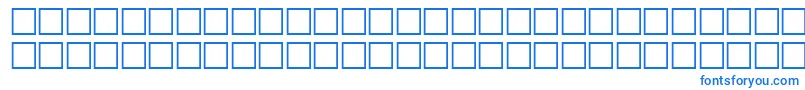 フォントMcsHor1SUNormal2000 – 白い背景に青い文字