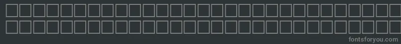 McsHor1SUNormal2000-fontti – harmaat kirjasimet mustalla taustalla