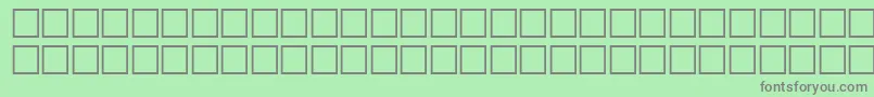 フォントMcsHor1SUNormal2000 – 緑の背景に灰色の文字