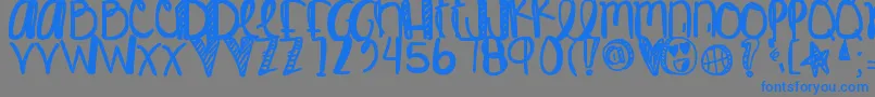 Kingjames Font – Blue Fonts on Gray Background