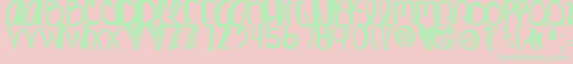 Kingjames Font – Green Fonts on Pink Background