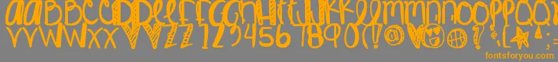 Kingjames Font – Orange Fonts on Gray Background