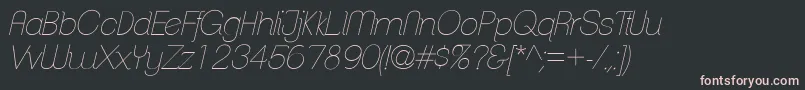 ClementepdabHairlineitalic Font – Pink Fonts on Black Background